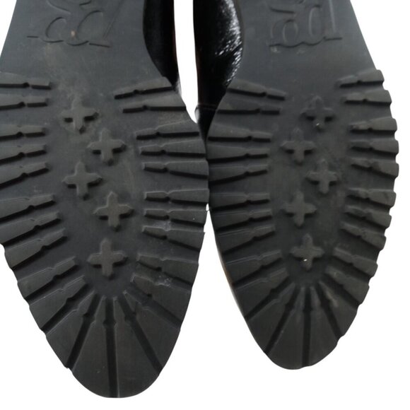 Paul Green Patent Leather Black Loafers Size UK 6 US 8.5 Slip On Uptown Almond - Picture 9 of 13